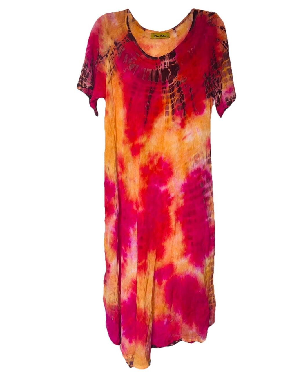 Pure Intent Women’s Tie-dye Dress short sleeves Sz M-L